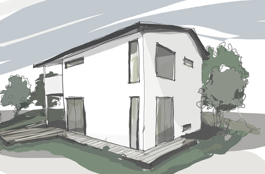 自由な室内動線 イラスト01