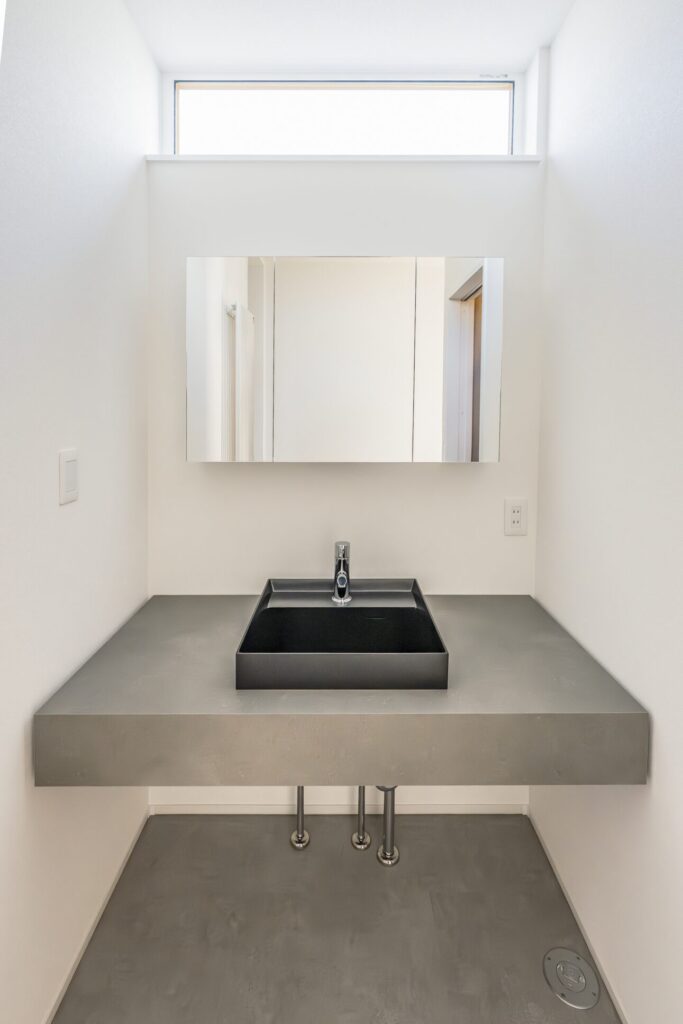 ミニマルな洗面台