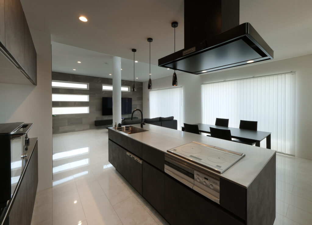 モノトーンで統一されたキッチン
